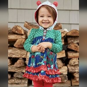 Matilda Jane Holiday Bear Dress Size 12-18 Months
